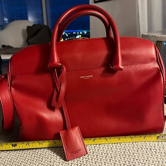 Saint Laurent Paris Baby Duffle Leather Red - Picture 13 of 15